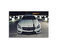 XHHOKA CLS63 AMG Poster décoratif sur toile pour mur et décoration murale Motif paysage nocturne urbain Blanc mat 60 x 90 cm