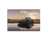 XHHOKA JDM - Poster de voiture NSX NA1 rétro avec reflet coucher de soleil et miroir, ton foncé, couleur japonaise, décoration murale et art - 60 x 90 cm