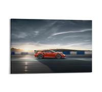 XHHOKA Poster de voiture de sport 911 GT3 - Atmosphère de vitesse - Coucher de soleil - Dynamique - Voiture allemande - Décoration murale et artistique - 40 x 60 cm
