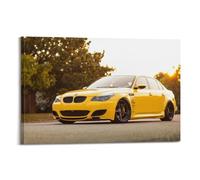 XHHOKA Poster de voiture de sport E60 M5 personnalisé - Coucher de soleil phosphorescent - Pour les amateurs d'automobile - Toile décorative - 60 x 90 cm