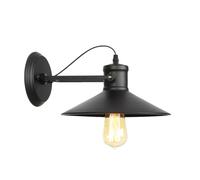 XHJL Applique murale noire en fer forgé style rustique pour intérieur Orientable lampe murale industrielles pour chambre, chevet, salon, maison de campagne, couloir