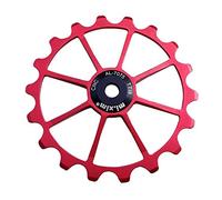 XHKJGS 18 poulies en Aluminium Poule à Poule scellé de la poulie de la poulie de la poulie pour vélo de Route en Montagne vélo Pliant - Rouge - Rouge