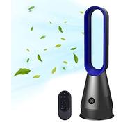 XHKJGS 2 en 1 Ventilateur de Tour sans Latte purificateur Moderne, sans Feuilles pour Un Bureau à Domicile, Plancher oscillant à 80 ° Debout avec éloigné, 8 Vitesses, minuteur 8h, Touche LED Sn,