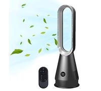 XHKJGS 2 en 1 Ventilateur de Tour sans Latte purificateur Moderne, sans Feuilles pour Un Bureau à Domicile, Plancher oscillant à 80 ° Debout avec éloigné, 8 Vitesses, minuteur 8h, Touche LED Sn,