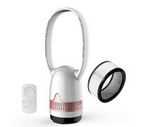 XHKJGS 2 po Purificateur d'air Purificateur Bladeless Tower Ventilateur, Tour avec Cercle de Vent Pliable pour Le Bureau à Domicile, 120 ° Oscillant Plancher à Distance Debout, 8 Vitesses,
