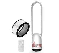 XHKJGS 2 po Purificateur d'air Purificateur Bladeless Tower Ventilateur, Tour avec Cercle de Vent Pliable pour Le Bureau à Domicile, 120 ° Oscillant Plancher à Distance Debout, 8 Vitesses,