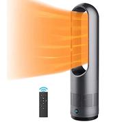 XHKJGS Ventilateur Moderne sans Lame, Refroidissement et Chauffage pour Le Bureau à Domicile, Chauffage à Tour oscillant à 80 °, bruits sans Bruit, 3 chalets / 8 Vitesses / 8H Timer/Affichage LED,