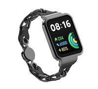 xhKJO Bracelet de Montre pour Xiaomi Redmi Watch 2 Lite Strap,Cuir véritable Bracelets de Montre Armband Strap Bande avec fermoir Sangle Loop pour Xiaomi Redmi Watch 2 Lite Accessoires (noir)