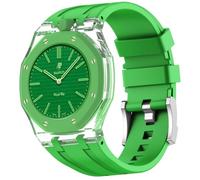 xhKJO Bracelet pour Swatch Royal Pop Sangle, Bracelets de Montres Bracelets Bande Strap Silicone Sangle Armband Bracelet de Remplacement pour Swatch x AP Royal Pop (vert, crown at 3 o’clock)