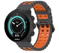 xhKJO Bracelets de Montres pour Suunto 9,Silicone Sangle Strap Bande avec Fermoir Sangle Bracelet de Remplacement pour Suunto 7 / Spartan Sport/Spartan Sport Wrist HR / 9 Baro/ D5 (orange gris)