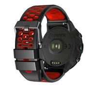 xhKJO Bracelets pour Coros Apex 4 46mm Sangle, Flip Strap Bracelets de Montres Bande avec Fermoir Silicone Sangle Armband Bracelet de Remplacement pour Coros Nomad Watch Accessoires (noir rouge)