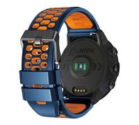 xhKJO Bracelets pour Coros Apex 4 46mm Sangle, Flip Strap Bracelets de Montres Bande avec Fermoir Silicone Sangle Armband Bracelet de Remplacement pour Coros Nomad Watch Accessoires (bleu orange)