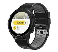 xhKJO Bracelets pour Coros Apex 4 46mm Sangle, Flip Strap Bracelets de Montres Bande avec Fermoir Silicone Sangle Armband Bracelet de Remplacement pour Coros Nomad Watch Accessoires (noir gris)