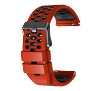 xhKJO Bracelets pour Coros Apex 4 46mm Sangle, Flip Strap Bracelets de Montres Bande avec Fermoir Silicone Sangle Armband Bracelet de Remplacement pour Coros Nomad Watch Accessoires (rouge noir)