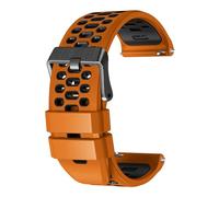 xhKJO Bracelets pour Coros Apex 4 46mm Sangle, Flip Strap Bracelets de Montres Bande avec Fermoir Silicone Sangle Armband Bracelet de Remplacement pour Coros Nomad Watch Accessoires (orange noir)