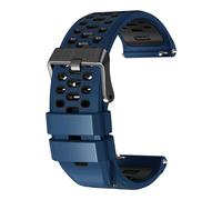 xhKJO Bracelets pour Coros Apex 4 46mm Sangle, Flip Strap Bracelets de Montres Bande avec Fermoir Silicone Sangle Armband Bracelet de Remplacement pour Coros Nomad Watch Accessoires (bleu noir)