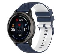 xhKJO Bracelets pour Garmin Forerunner 570 47mm Sangle,Bracelets de Montres Strap Bande avec Fermoir Silicone Sangle Armband Bracelet de Remplacement pour Garmin Forerunner 570 47mm (blanc bleu)