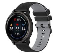 xhKJO Bracelets pour Garmin Forerunner 570 47mm Sangle,Bracelets de Montres Strap Bande avec Fermoir Silicone Sangle Armband Bracelet de Remplacement pour Garmin Forerunner 570 47mm (gris noir)