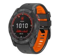 xhKJO Sangle pour Garmin Fenix 7 Pro/Fenix 7 Strap, 22mm Fermoir Flip Bracelets de Montres Bande avec Silicone Armband Bracelet de Remplacement pour Garmin Epix Gen 2 / Quatix7 Pro (gris orange)