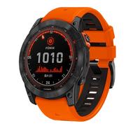 xhKJO Sangle pour Garmin Fenix 7 Pro/Fenix 7 Strap, 22mm Fermoir Flip Bracelets de Montres Bande avec Silicone Armband Bracelet de Remplacement pour Garmin Epix Gen 2 / Quatix7 Pro (orange noir)