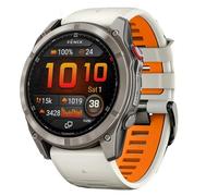 xhKJO Sangle pour Garmin Fenix 7 Pro/Fenix 7 Strap, 22mm Fermoir Flip Bracelets de Montres Bande avec Silicone Armband Bracelet de Remplacement pour Garmin Epix Gen 2 / Quatix7 Pro (beige orange)