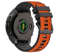 xhKJO Sangle pour Garmin Fenix 8 51mm / Enduro 3, Nylon Véritable Bracelets de Montres Watchband Strap Bande Fermoir Bracelet de Remplacement pour Garmin Epix Pro 51 mm / D2 Mach 1 Pro 51mm (orange)