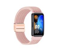 xhKJO Sangle pour Huawei Band 10 9 8 Bracelets de Montres,Fermoir Flip Strap Bracelets Bande avec Nylon Sangle Armband Bracelet de Remplacement pour Huawei Band 10 9 8 Accessoires (rose)