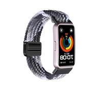 xhKJO Sangle pour Huawei Band 10 9 8 Bracelets de Montres,Fermoir Flip Strap Bracelets Bande avec Nylon Sangle Armband Bracelet de Remplacement pour Huawei Band 10 9 8 Accessoires (noir clair)