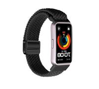 xhKJO Sangle pour Huawei Band 10 9 8 Bracelets de Montres,Fermoir Flip Strap Bracelets Bande avec Nylon Sangle Armband Bracelet de Remplacement pour Huawei Band 10 9 8 Accessoires (noir)