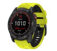 xhKJO Sangle pour pour Garmin Fenix 7X Pro/Fenix 7X Strap, Fermoir Flip Bracelets de Montres Bracelets Bande avec Silicone Bracelet de Remplacement pour Garmin Epix Pro 51mm (citron noir)