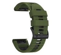 xhKJO Sangle pour pour Garmin Fenix 7X Pro/Fenix 7X Strap, Fermoir Flip Bracelets de Montres Bracelets Bande avec Silicone Bracelet de Remplacement pour Garmin Epix Pro 51mm (vert noir)