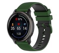 xhKJO Silicone Bracelet de Remplacement pour Garmin Forerunner 970 Sangle,Flip Strap Bande Bracelets avec Fermoir Silicone Sangle Armband Bracelets de Montres pour Garmin Forerunner 970 (vert noir)