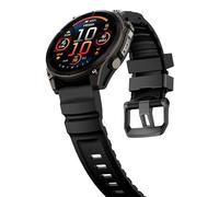 xhKJO Silicone Bracelets pour Suunto Run Strap, Bracelets de Montre, Silicone Bracelets de Montre Bande Fermoir Sangle pour Suunto Race/Race S/Ocean / 9 Peak / 9 Peak Pro Watch (noir)