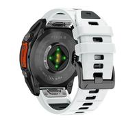 xhKJO Silicone Sangle Bracelets pour Suunto Run Bracelets, Bracelets de Montre, Bracelets de Montre Bande Fermoir Strap pour Suunto Race/Race S/Ocean / 9 Peak / 9 Peak Pro Watch (blanc noir)