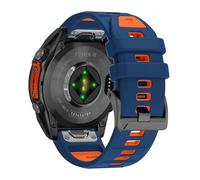 xhKJO Silicone Sangle Bracelets pour Suunto Run Bracelets, Bracelets de Montre, Bracelets de Montre Bande Fermoir Strap pour Suunto Race/Race S/Ocean / 9 Peak / 9 Peak Pro Watch (orange bleu)