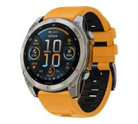 xhKJO Silicone Sangle Bracelets pour Suunto Run Bracelets, Bracelets de Montre, Bracelets de Montre Bande Fermoir Strap pour Suunto Race/Race S/Ocean / 9 Peak / 9 Peak Pro Watch (noir orange)