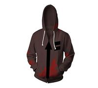 xhomeshop Anime Angels of Death Cosplay Sweat à Capuche zippé Isaac Foster Cardigan à Manches Longues Zack Sweat Angels of Death Pull-Over