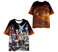 xhomeshop Anime Fairy Tail 3D T-Shirt Élégant Décontracté Haut À Manches Courtes Etherious • Natsu • Dragnee Cosplay T-Shirts Unisexe