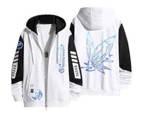 xhomeshop Anime Honkai Impact 3rd Seele Vollerei Full-Zip Hoodies Zip Up Sweatshirt Jackets Lightweight Long Sleeve Zipped Hoodie Coat