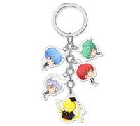 xhomeshop Assassination Classroom Koro-sensei Acrylique Porte-clé Accessoires Porte-clé Mignon Cartoon Anime Akabane Karma Pendentif Porte-clé Voiture Ornement Pendentif Sac Collection