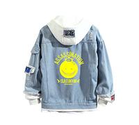 xhomeshop Assassination Classroom Unisexe Veste À Capuche Japonais Harajuku Casual Faux Deux Sweats Anime Caractère Imprimer Jean Manteau S-3XL