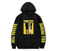xhomeshop Banana Fish Sweat à Capuche Unisexe Imprimé Anime Sports Décontractés à Manches Longues Pull Cosplay Aslan Jade Callenreese Langarm.
