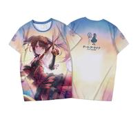 xhomeshop Date Anime Live T-Shirt Kurumi Tokisaki Yatogami Tooka Yoshino T-Shirt Impression Double Face Mode Cute Casual Top Unisexe