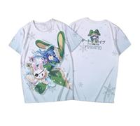 xhomeshop Date Anime Live T-Shirt Kurumi Tokisaki Yatogami Tooka Yoshino T-Shirt Impression Double Face Mode Cute Casual Top Unisexe