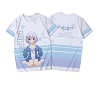 xhomeshop Date Anime Live T-Shirt Kurumi Tokisaki Yatogami Tooka Yoshino T-Shirt Impression Double Face Mode Cute Casual Top Unisexe