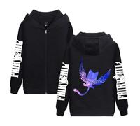 xhomeshop Fairy Tail Zip Up Hoodies Natsu Dragneel Graphic Hoody Top Erza Scarlet Cartoon Zipper Sweatshirts Happy Natsu Cute Figure Cardigan