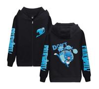 xhomeshop Fairy Tail Zip Up Hoodies Natsu Dragneel Graphic Hoody Top Erza Scarlet Cartoon Zipper Sweatshirts Happy Natsu Cute Figure Cardigan