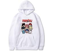 xhomeshop Harajuku Anime Fairy Tail Sweat à Capuche Natsu Gray Pull à Manches Longues Erza Lucy Sweat Wendy Pull-Over avec Poche surdimensionnée