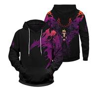 xhomeshop Harajuku Anime The Seven Deadly Sins Sweat à Capuche Meliodas Pull à Manches Longues Dragon's Sin of Wrath Sweat avec Poche surdimensionnée
