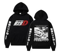 xhomeshop Manga Movie Initial D Classic Initial D Vêtements Takumi Fujiwara Hoodie Fujiwara Tofu Shop Top imprimé AE86 Takumi Fujiwara Red Suns Pullover